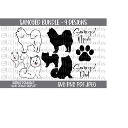 samoyed svg, samoyed png, samoyed clipart, samoyed vector, samoyed sticker, samoyed mom svg, samoyed dad svg, samoyed sh