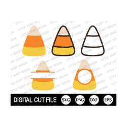 candy corn monogram bundle, halloween svg, candy corn svg, halloween candy monogram frame, candy corn cut file, png, svg