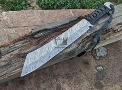 handmade carbon steel full tang hunting machete, battle ready, dark age sword, khopesh, roman swords, swiss dagger