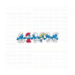 smurfs_1 Svg Dxf Eps Pdf Png, Cricut, Cutting file, Vector, Clipart - Instant Download