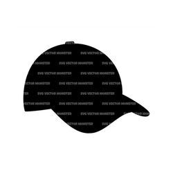 baseball cap svg, baseball hat svg. vector cut file for cricut, silhouette, stencil, pdf png eps dxf, decal, sticker, vi