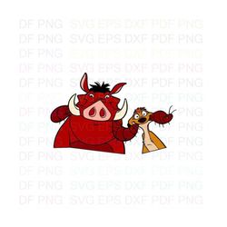 Pumbaa_Timon_and_Pumbaa_5 Svg Dxf Eps Pdf Png, Cricut, Cutting file, Vector, Clipart - Instant Download
