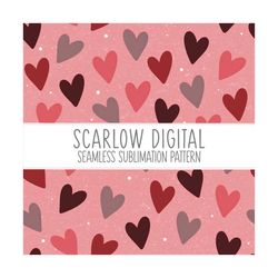 hearts seamless pattern-valentines day sublimation digital design download-boho seamless pattern, girly sublimation, val