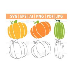 pumpkin svg, pumpkin clipart, pumpkin bundle svg, fall pumpkin set vector, halloween bundle svg, cricut, silhouette cut