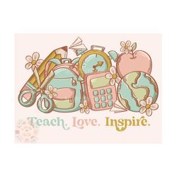 teach love inspire png-back to school sublimation digital design download-educator png, trendy png, boho teacher png, re