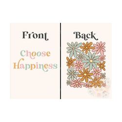 choose happiness floral front and back png bundle-sublimation digital design download-png bundles, sublimation bundle, f