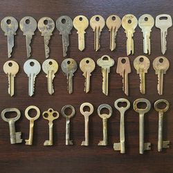 ussr keys to locks, chests, cabinets, padlocks of safes, doors