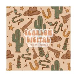 western seamless pattern sublimation digital design download-cactus seamless file, country seamless file, southwest seam