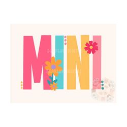 mini png-floral mini sublimation digital design download-flowers png, trendy mini png, mama mini png, spring flowers png