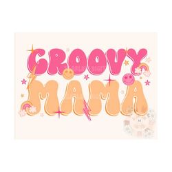 groovy mama png sublimation digital design download, hippie mama png, preppy mama png, rainbow png, png for mom, stars p