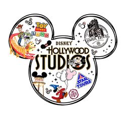 disneyland hollywood studios png, hollywood nights png, retro mickey and friends party png, disneyland png