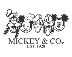 mickey friends svg png, disney svg, mickey friends silhouette svg png