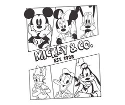 mickey and friends svg png, mickey svg, mickey and friends silhouette, svg, png