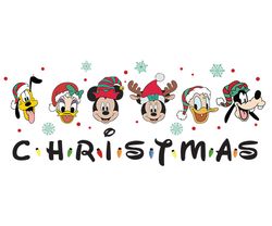 disney mickey and friends christmas png, merry christmas png, xmas png, santa hat png