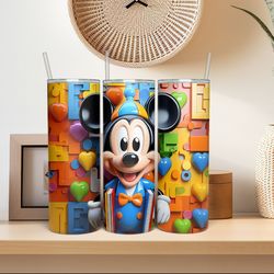 halloween mickey mouse tumbler 3d, tumbler png, 20oz skinny tumbler, sublimation, digital download, 20 oz tumbler