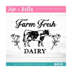 farm fresh dairy svg - farmhouse svg - farmhouse kitchen svg - kitchen svg - farmers market clipart - country kitchen sv