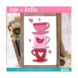 valentine coffee bar svg, valentine sign svg, tea cups svg, sign party svg, coffee lover gift, coffee decor, cricut svg,