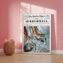 taylor mirrorball poster, mirrorball folklore poster, mirrorball swiftie, mirrorball poster, mirrorball digital print, m