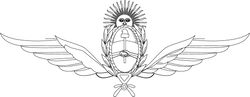 argentine airforce wings emblem svg vector outline file for laser engraving, cnc cutting, cricut laser  outline vector s