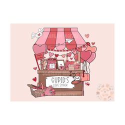 cupids love shack png-valentines day sublimation digital design download-heart sucker png, love png, xoxo png, candy hea
