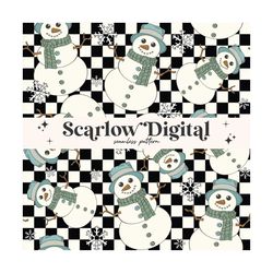 snowman seamless pattern-winter sublimation digital design download-christmas seamless, boy seamless, snowflake seamless