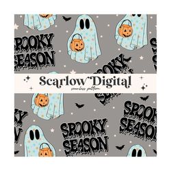 spooky season seamless pattern-halloween sublimation digital design download-cute ghost seamless, spooky boy seamless, p