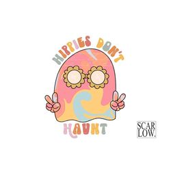 hippies dont haunt halloween png sublimation design download, hippie ghost png, hippie sublimation, halloween png, hallo