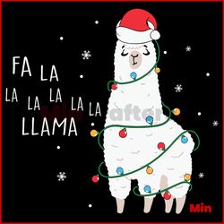 fa la la llama christmas svg, christmas svg, fa la la svg, cute llama svg