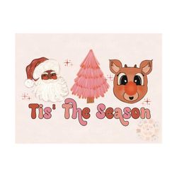 tis the season png-christmas sublimation digital design download-reindeer png, santas reindeer png, santa claus png, boh