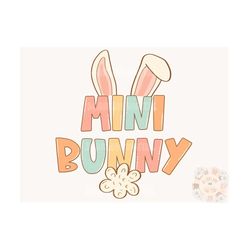mini bunny png-easter sublimation digital design download-kids easter png, first easter png, little bunny png, png for k