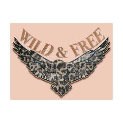 wild and free bald eagle leopard print patriotic png sublimation design download, leopard print png, png for women, teen