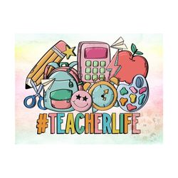 teacher life png-back to school sublimation digital design download-educator png, retro teacher png, professor png, tren