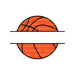 basketball split name monogram svg, cheer mom shirt, basketball name frame. vector cut file for cricut, silhouette, pdf