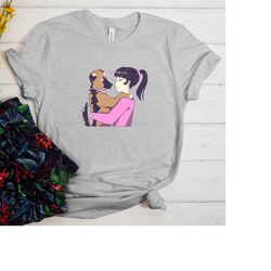 Girl and Dog T-shirt | Dog T-shirt , Animal T-Shirt, Dog Lover T-Shirt, Cartoon Shirt, Puppy Shirt, Doggy Tees, Cool T-s