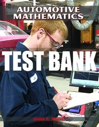 test bank for automotive mathematics 1st edition all chapters