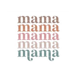Boho Mama Stacked Svg, Retro Vintage Mother T-Shirt, Mommy Svg, Mom life Svg. Vector Cut file Cricut, Silhouette, Pdf Pn