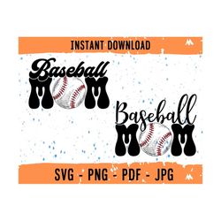 baseball mom svg, 2 baseball mom svg png cut file, baseball svg, baseball clipart, baseball cricut file, baseball mom pn