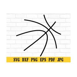 basketball stripes svg, basketball svg, basketball outline, half basketball