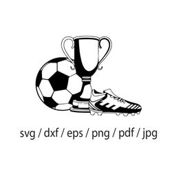 soccer trophy svg, soccer trophy clipart, soccer trophy files for cricut, soccer trophy cut files for silhouette, png, d