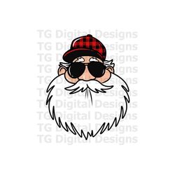 christmas png, christmas santa png, santa with sunglasses, santa plaid, santa clipart, santa printable, santa download,