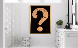 question mark canvas wall art, detective canvas print art, riddle canvas print art, surreal detective canvas wall decor