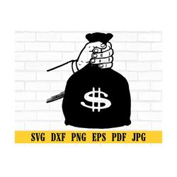 cash bag in holding ,money bag, money bag clipart, cash bag svg, bank bag svg, bag of money svg, money bag with dollar s