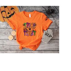 Trick or Treat, Trick or Treat Shirt, Funny Halloween T-Shirt, Toddler Halloween Shirt, Halloween Shirt Kids, Girls Boys