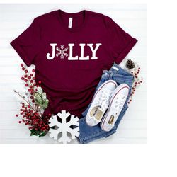 Jolly Christmas Shirt, Christmas Shirts For Women, Family Christmas Shirts, Holiday Tee, Women's Christmas Shirt, Christ