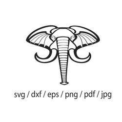 elephant svg, elephant clipart, elephant png, elephant head, elephant cut files for cricut , elephant silhouette, animal