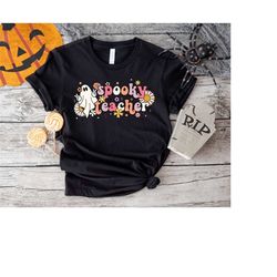 spooky teacher halloween shirt, teacher halloween, funny teacher shirt, halloween matching shirt, funny halloween gifts,