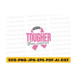 tougher than cancer svg, breast cancer flag svg, cancer awareness svg, cancer survivor svg, pink ribbon svg, digital des