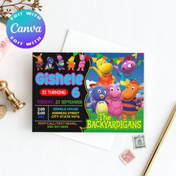 backyardigans invitation, backyardigans birthday invitation,  backyardigans birthday party invitation,  backyardigans