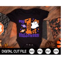 my 1st halloween svg, halloween girl svg, spooky svg, halloween costume, first halloween svg, baby halloween shirt, svg