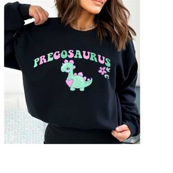 pregnancy announcement sweatshirt, funny pregosaurus hoodie for baby shower, funny gift for expecting mom shirt for baby